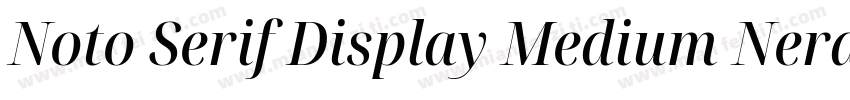 Noto Serif Display Medium Nerd Font字体转换